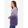 Woman Within Plus Size Printed Sweatshirt(Radiant Purple Ombre)