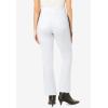 Woman Within Plus Size Pull-On Bootcut Gap-Free Stretch Denim Jeans(White)
