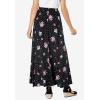 Woman Within Plus Size Pull-On Elastic Waist Soft Maxi Skirt(Pine Blossom)