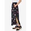 Woman Within Plus Size Pull-On Elastic Waist Soft Maxi Skirt(Pine Blossom)