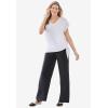 Woman Within Plus Size Pull-On Elastic Waist Soft Pants(Navy)