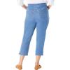 Woman Within Plus Size Pull-On Elastic-Waist Stretch Denim Capri Jeans(Indigo)