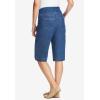 Woman Within Plus Size Pull-On Elastic-Waist Stretch Denim Jeans Shorts(Light Stonewash)