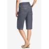 Woman Within Plus Size Pull-On Elastic-Waist Stretch Denim Jeans Shorts(Stonewash Sanded)