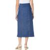 Woman Within Plus Size Pull-On Elastic-Waist Stretch Denim Skirt(Medium Stonewash)