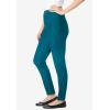 Woman Within Plus Size Pull-On Elastic-Waist Stretch Fineline Denim Jeans(Deep Teal)
