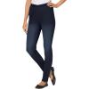 Woman Within Plus Size Pull-On Elastic-Waist Stretch Fineline Denim Jeans(Indigo Sanded)