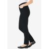 Woman Within Plus Size Pull-On Straight-Leg Gap-Free Stretch Denim Jeans(Black)