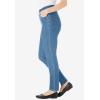 Woman Within Plus Size Pull-On Straight-Leg Gap-Free Stretch Denim Jeans(Light Stonewash)