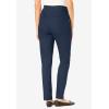 Woman Within Plus Size Pull-On Straight-Leg Gap-Free Stretch Denim Jeans(Navy)