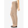 Woman Within Plus Size Pull-On Straight-Leg Gap-Free Stretch Denim Jeans(New Khaki)