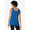 Woman Within Plus Size Rib Knit Tank(Bright Cobalt)