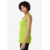 Woman Within Plus Size Rib Knit Tank(Lime)