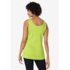 Woman Within Plus Size Rib Knit Tank(Lime)