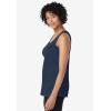Woman Within Plus Size Rib Knit Tank(Navy)