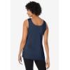 Woman Within Plus Size Rib Knit Tank(Navy)