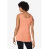 Woman Within Plus Size Rib Knit Tank(Orange Melon)