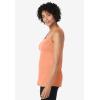 Woman Within Plus Size Rib Knit Tank(Orange Melon)
