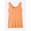 Woman Within Plus Size Rib Knit Tank(Orange Melon)