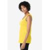 Woman Within Plus Size Rib Knit Tank(Primrose Yellow)