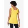 Woman Within Plus Size Rib Knit Tank(Primrose Yellow)