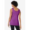 Woman Within Plus Size Rib Knit Tank(Purple Magenta)