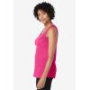 Woman Within Plus Size Rib Knit Tank(Raspberry Sorbet)