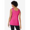 Woman Within Plus Size Rib Knit Tank(Raspberry Sorbet)