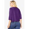 Woman Within Plus Size Rib Trim Cardigan Shrug(Radiant Purple)