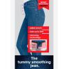 Woman Within Plus Size Secret Solutions; Tummy Smoothing Straight-Leg Stretch Denim Jeans(Midnight Sanded)