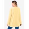 Woman Within Plus Size Sherpa Sweatshirt(Banana)