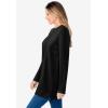Woman Within Plus Size Sherpa Sweatshirt(Black)