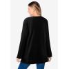 Woman Within Plus Size Sherpa Sweatshirt(Black)