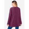 Woman Within Plus Size Sherpa Sweatshirt(Deep Claret)