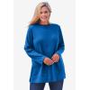 Woman Within Plus Size Sherpa Sweatshirt(Navy)