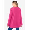 Woman Within Plus Size Sherpa Sweatshirt(Raspberry Sorbet)
