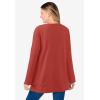 Woman Within Plus Size Sherpa Sweatshirt(Red Ochre)