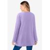 Woman Within Plus Size Sherpa Sweatshirt(Soft Iris)