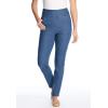 Woman Within Plus Size Slim-Leg Pull-On Gap-Free Stretch-Denim Jeans(Indigo)