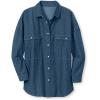 Woman Within Plus Size Snap Front 4-Pocket Denim Big Shirt(Medium Stonewash)