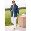 Woman Within Plus Size Snap Front 4-Pocket Denim Big Shirt(Medium Stonewash)