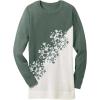 Woman Within Plus Size Snowflake Jacquard Pullover Sweater(Pine Snowflake Embroidery)