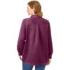 Woman Within Plus Size Soft Faux Suede Shirt(Deep Claret)