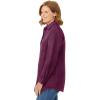 Woman Within Plus Size Soft Faux Suede Shirt(Deep Claret)