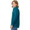Woman Within Plus Size Soft Faux Suede Shirt(Deep Teal)