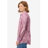 Woman Within Plus Size Soft Faux Suede Shirt(Dusty Pink Pretty Floral)