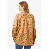 Woman Within Plus Size Soft Faux Suede Shirt(Honey Glaze Feathers)