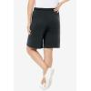 Woman Within Plus Size Sport Knit Short(Heather Charcoal)