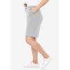 Woman Within Plus Size Sport Knit Short(Heather Grey)