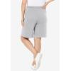 Woman Within Plus Size Sport Knit Short(Heather Grey)